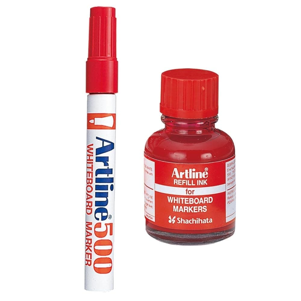 artline-combo-of-red-colour-500-whiteboard-marker-x-10-with-esk50-refillable-ink-x-10-|-efficient-and-cost-effective-solution-for-your-writing-needs1