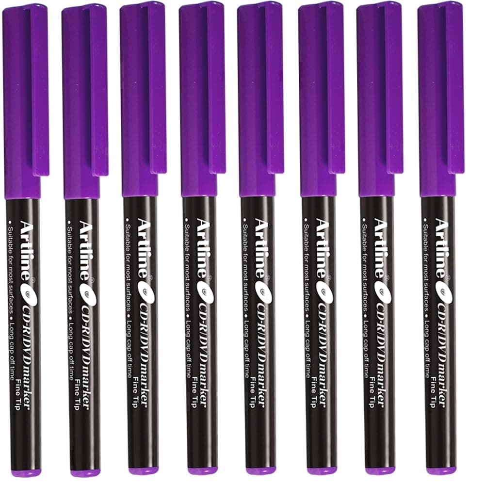artline-cdr/dvd-marker-purple-pack-of-10-x-5-packs-(50-dvd's-markers)-|-on-multiple-surface:-metal,-plastic/ohp,-glass/porcelain-&-carton1