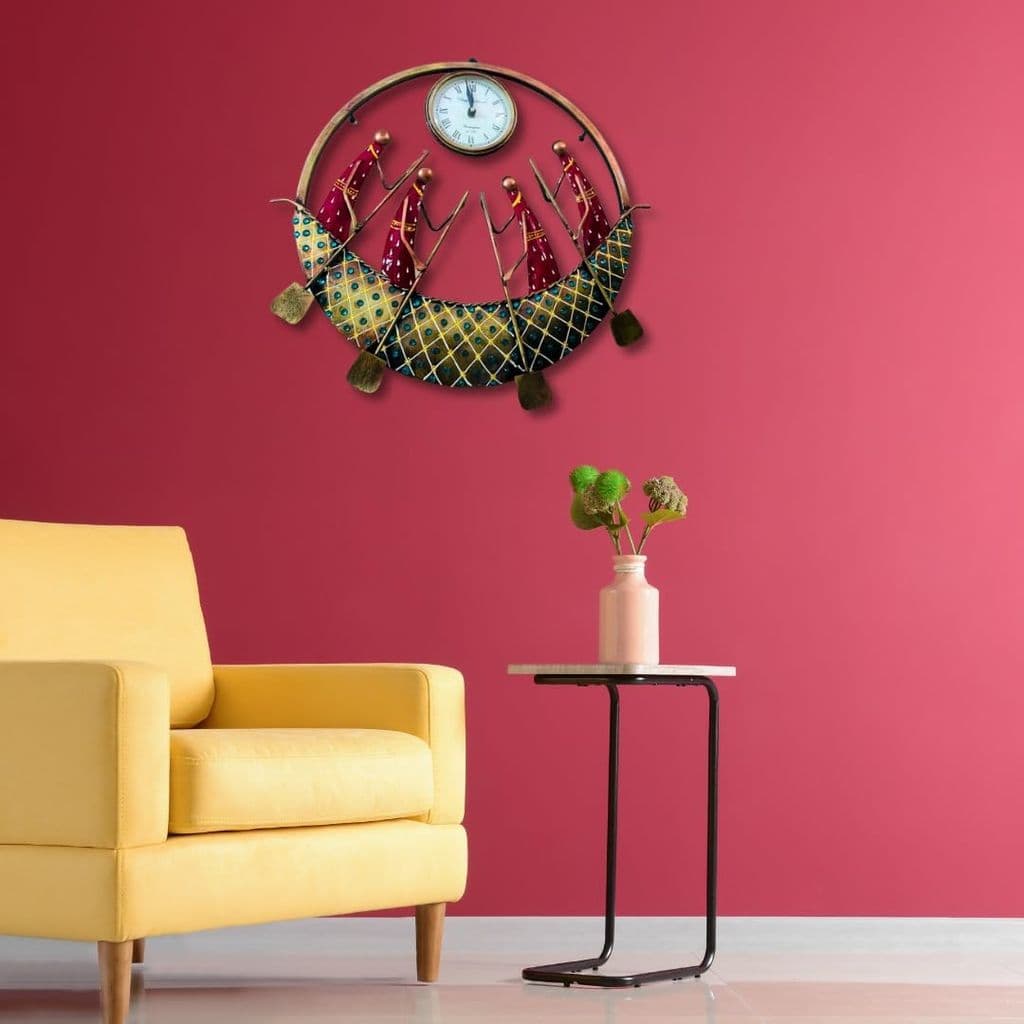 wooden-flore-unique-multicolor-design-wall-clock-round-handcrafted-handpainted-rajasthani-showpeace-wall-clock-18-*-18-(m165)1