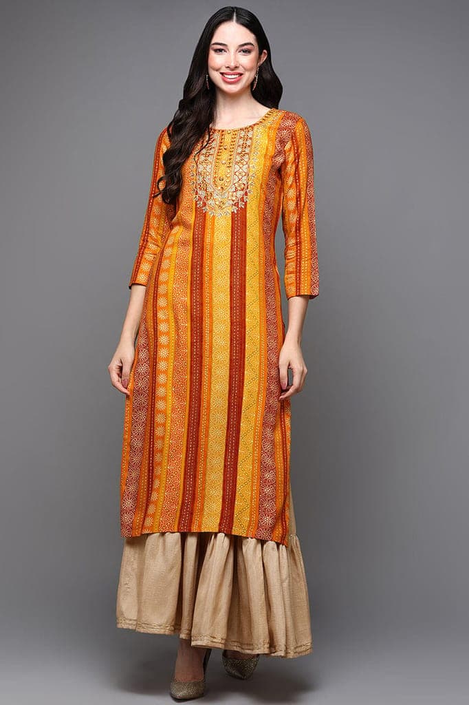 yellow-viscose-rayon-ethnic-motifs-straight-kurta-vck94641
