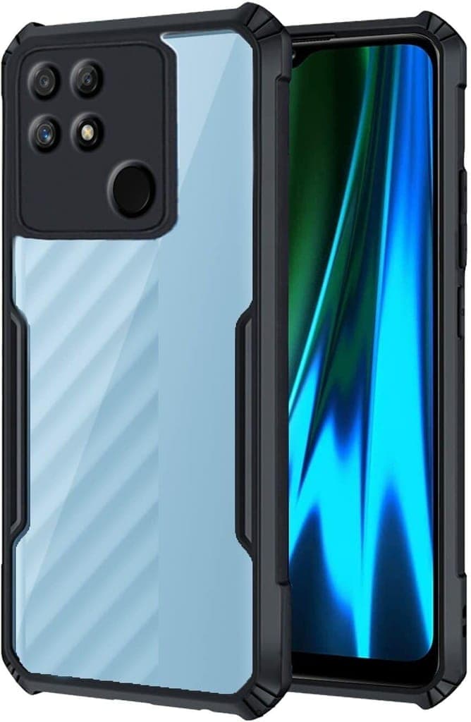plugtech-slim-shockproof-case-|-matte-black-soft-|-drop-protection-|-precise-cutouts-|-premium-mobile-cover-for-realme-narzo-50a1