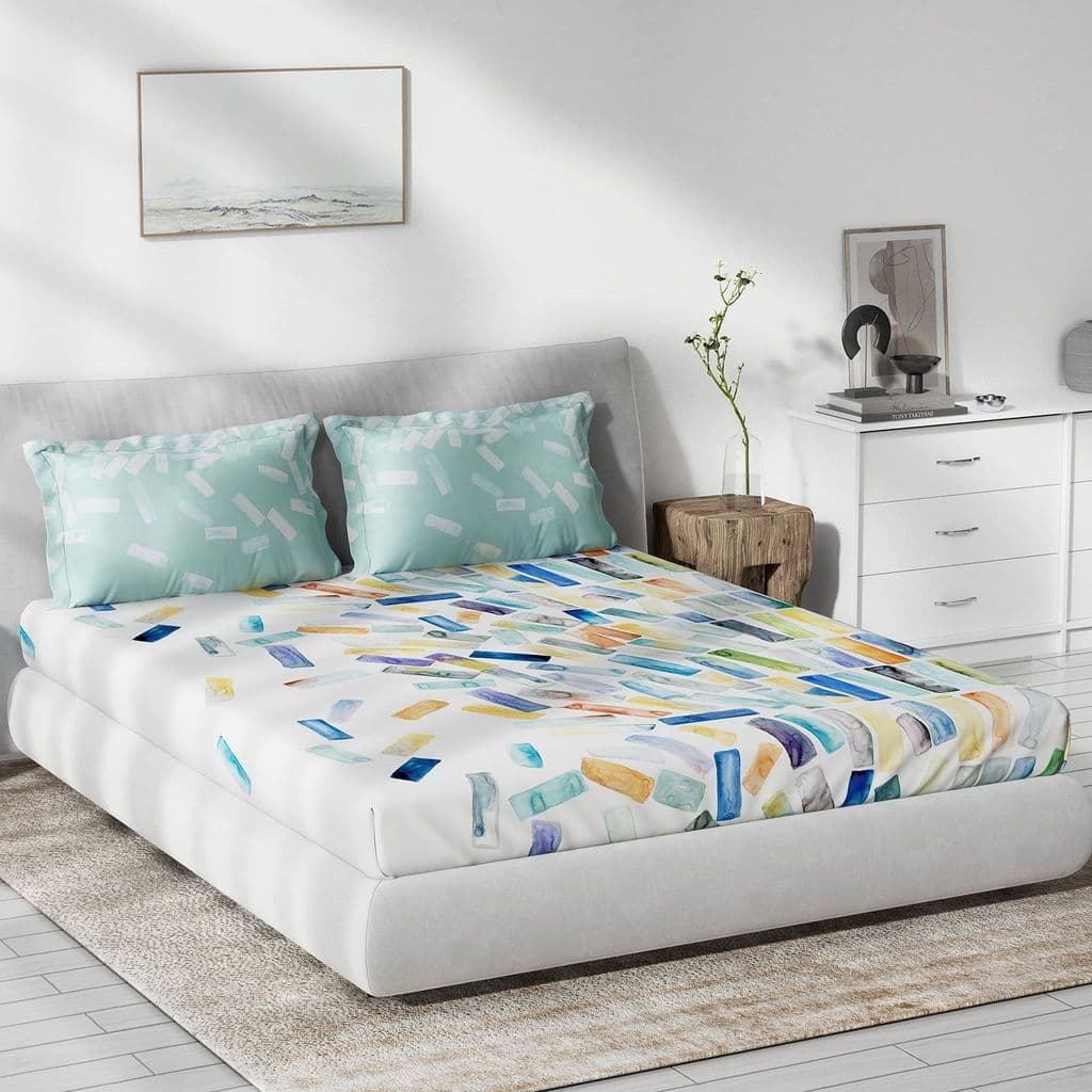 ddecor---primary-collection-100%-cotton-abstract-pattern-136tc-king-bedsheet-|229-cm-x-274-cm|-with-2-pillow-covers---turquoise1