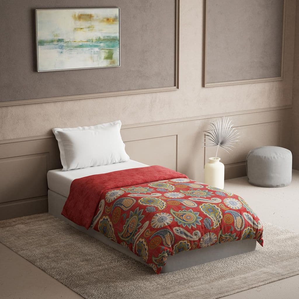 ddecor---the-prime-collection-100%-cotton-global-ethnic-pattern-145tc-single-winter-quilt|152-cm-x-224-cm|---red1