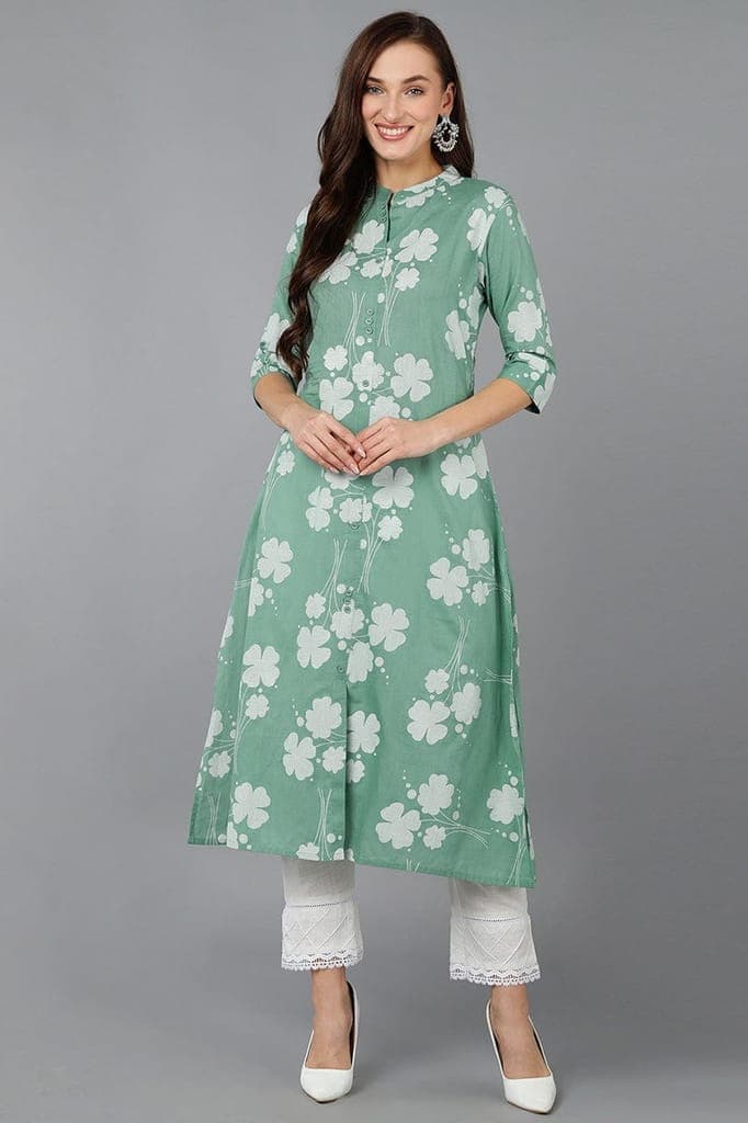 green-cotton-floral-printed-a-line-kurta-vck86151