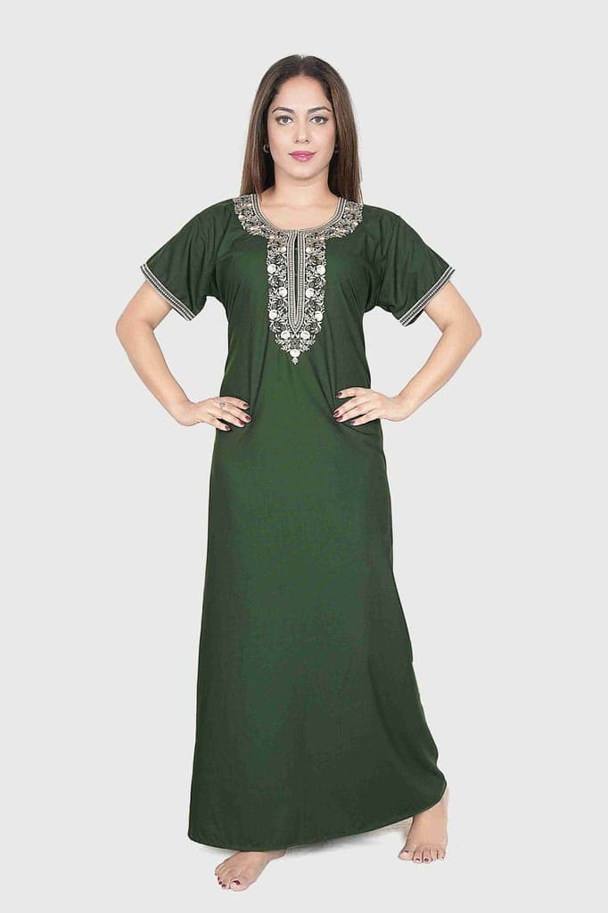 luxury-women’s-nighty-–-plain-bizzy-lizzy-fabric-with-stylish-neck-embroidery-night-gown1