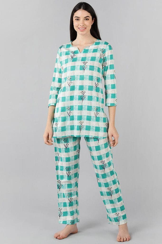 sea-green-cotton-checked-night-suit-vnwk10481