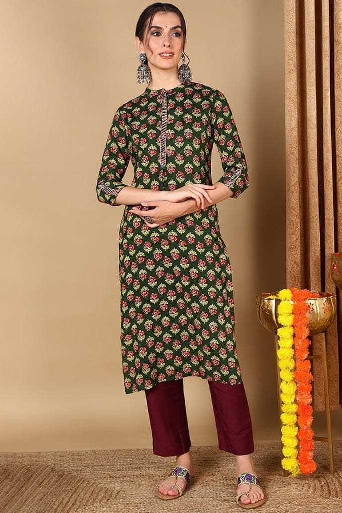 green-cotton-floral-printed-straight-kurta-vck96721