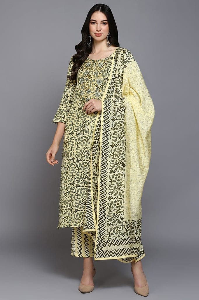yellow-silk-blend-floral-straight-suit-set-vkskd18651