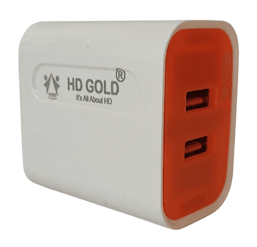 hd-gold-2-port-usb-wall-charger-with-cable,-2.4a-output,-white-and-orange1