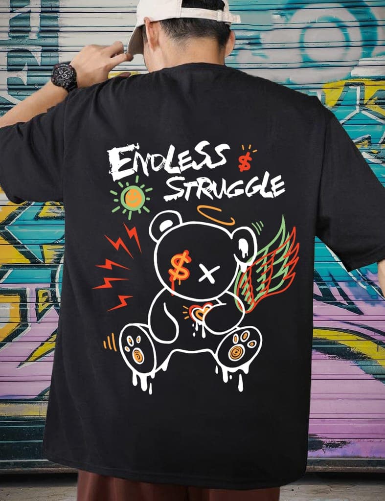 scott-fincher-men's-casual-short-sleeve-t-shirt-with-bear-graphic-and-"endless-struggle"-wording-:-aa(arn)black_2131