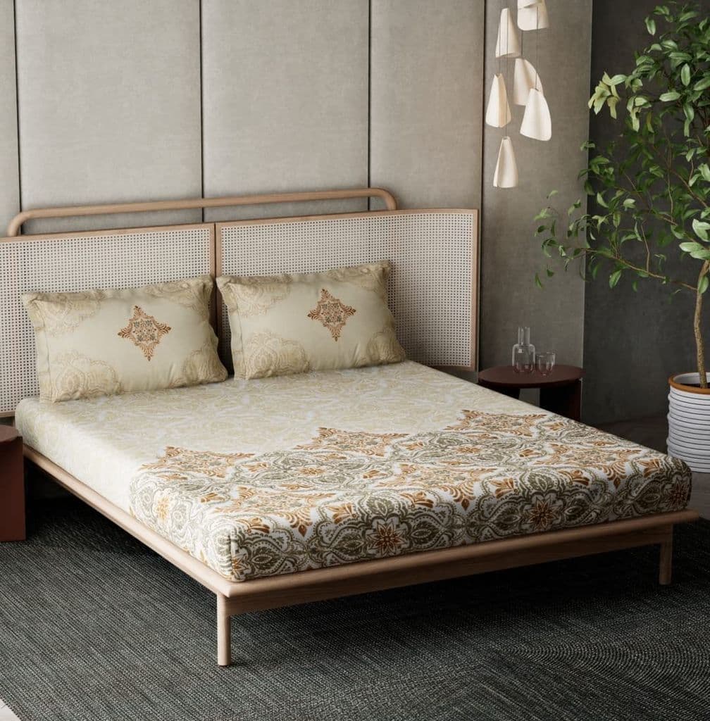 ddecor---classic-collection-100%-cotton-ethnic-pattern-180tc-super-king-|274-cm-x-274-cm|-with-2-pillow-covers---yellow1