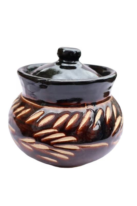 handcrafted-ceramic-brown-pot-with-lid-and-carved-design1