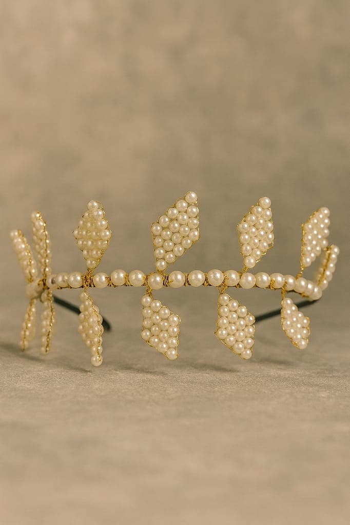 golden-pearl-embellished-leaf-design-hairband1