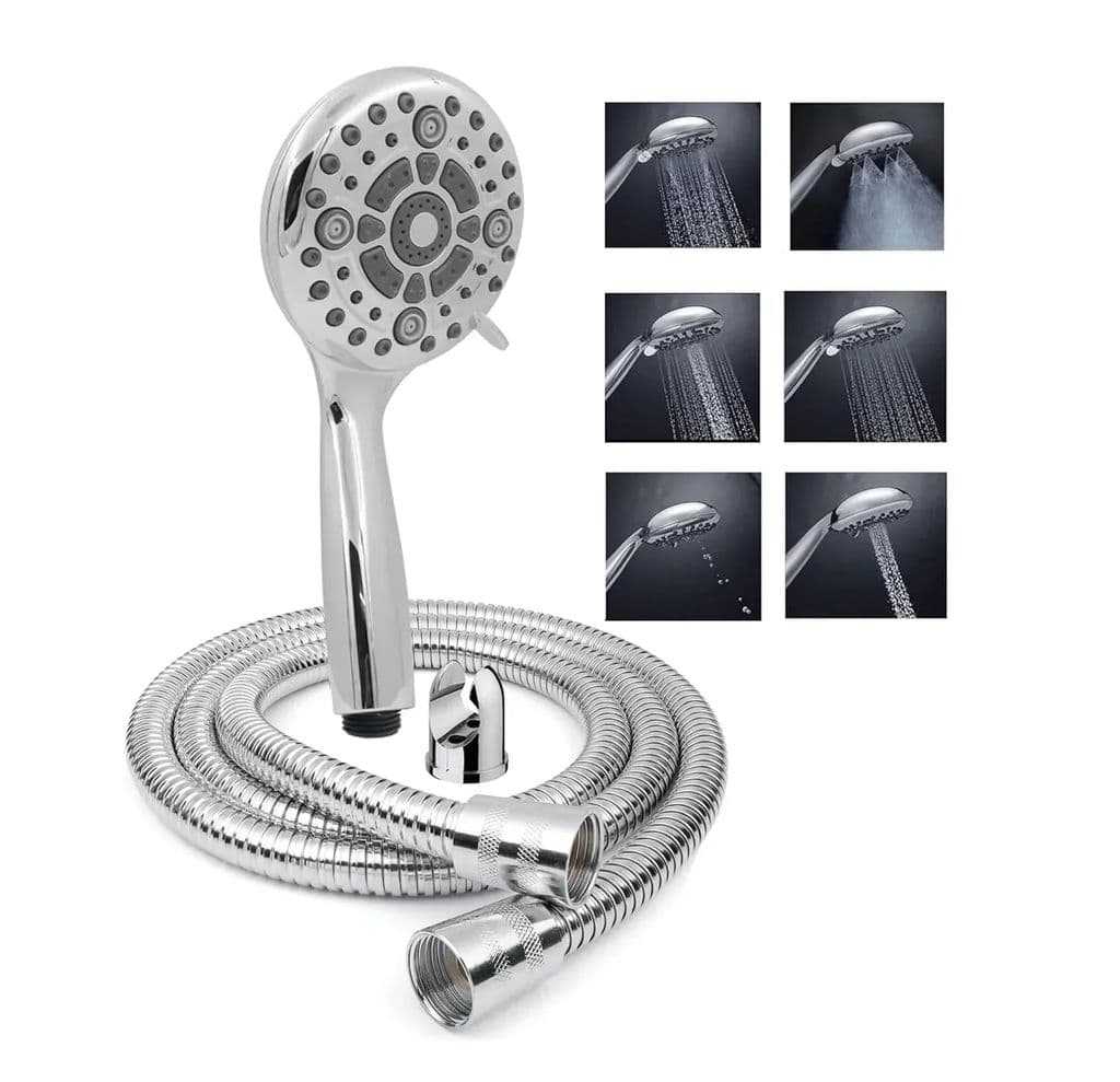 earth-6-sprey-modes-chrome-finish-hand-shower-with-1.5-meter-hose pipe & hook1