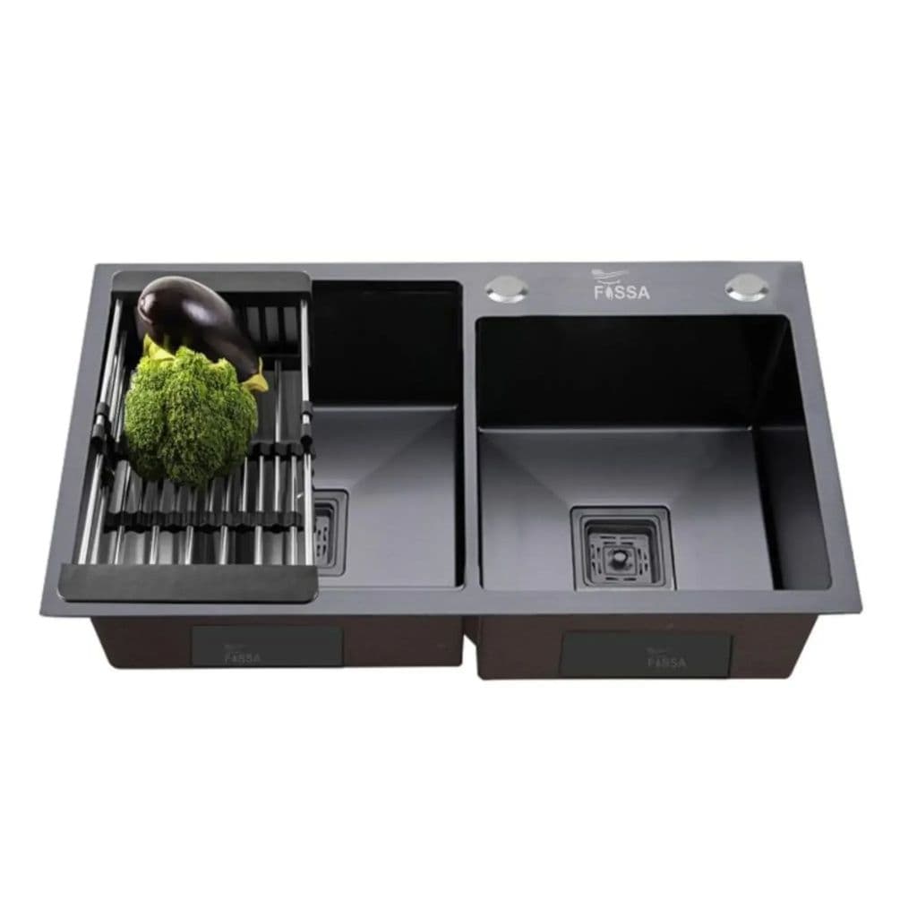 304-handmade-(32x18x10)-inch-stainless-steel-double-bowl-black-kitchen-sink-with-tap-hole1