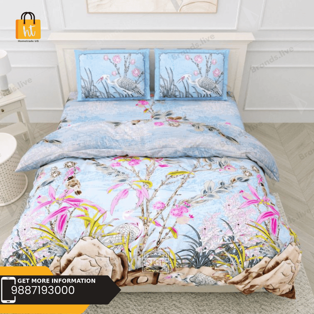 3001-hometrade-india-standard-king-size-(90*108-inches)-double-bedsheet-with-2-pillow-cover-rj-14-jaipur-lining-32691