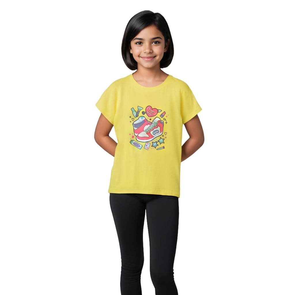 girls-t-shirt-cotton-blazing-yellow-beauty-queen1