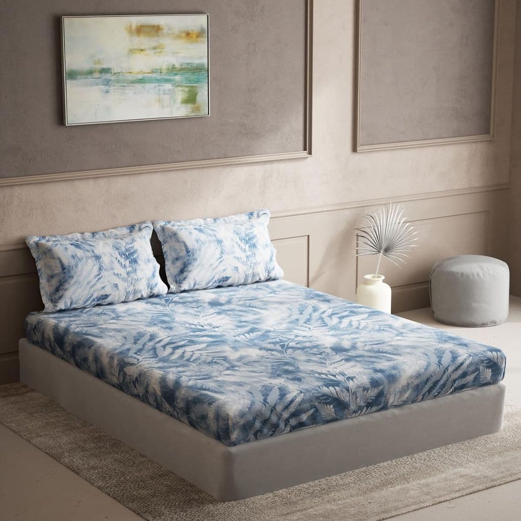 ddecor---maxima-collection-100%-cotton-leaves-pattern-136tc-super-king-|274-cm-x-274-cm|-with-2-pillow-covers---blue1