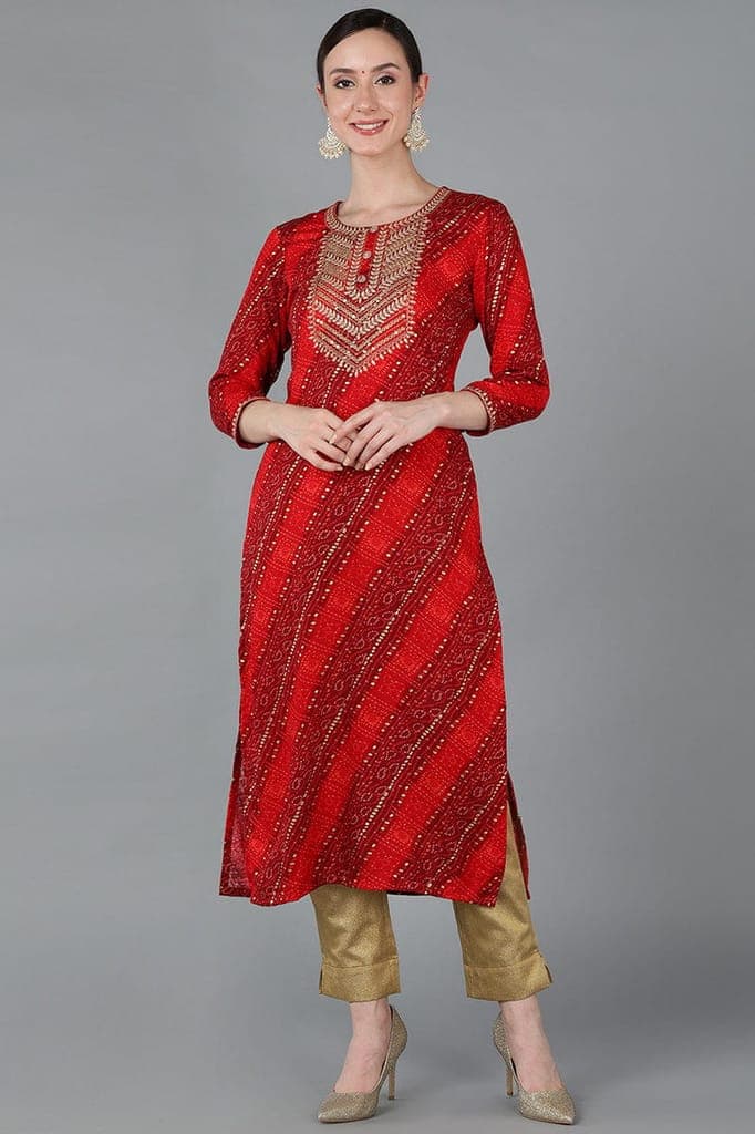 red-viscose-rayon-geometric-straight-kurta-vck88811
