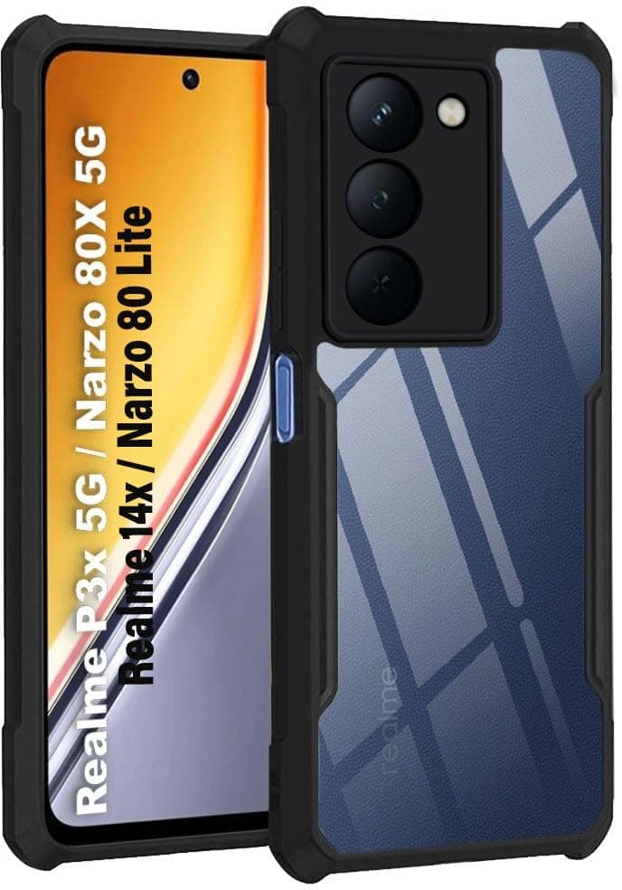 plugtech-slim-shockproof-case-|-matte-black-soft-|-drop-protection-|-precise-cutouts-|-premium-mobile-cover-for-realme-p3x-5g,-realme-14x,-narzo-80-lite,-narzo-80x1