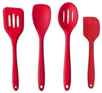 femora-premium-virgin-silicone-baking-tools-combo--slotted-turner,-spoon,-slotted-spoon,-big-spatula,-red,-set-of-41