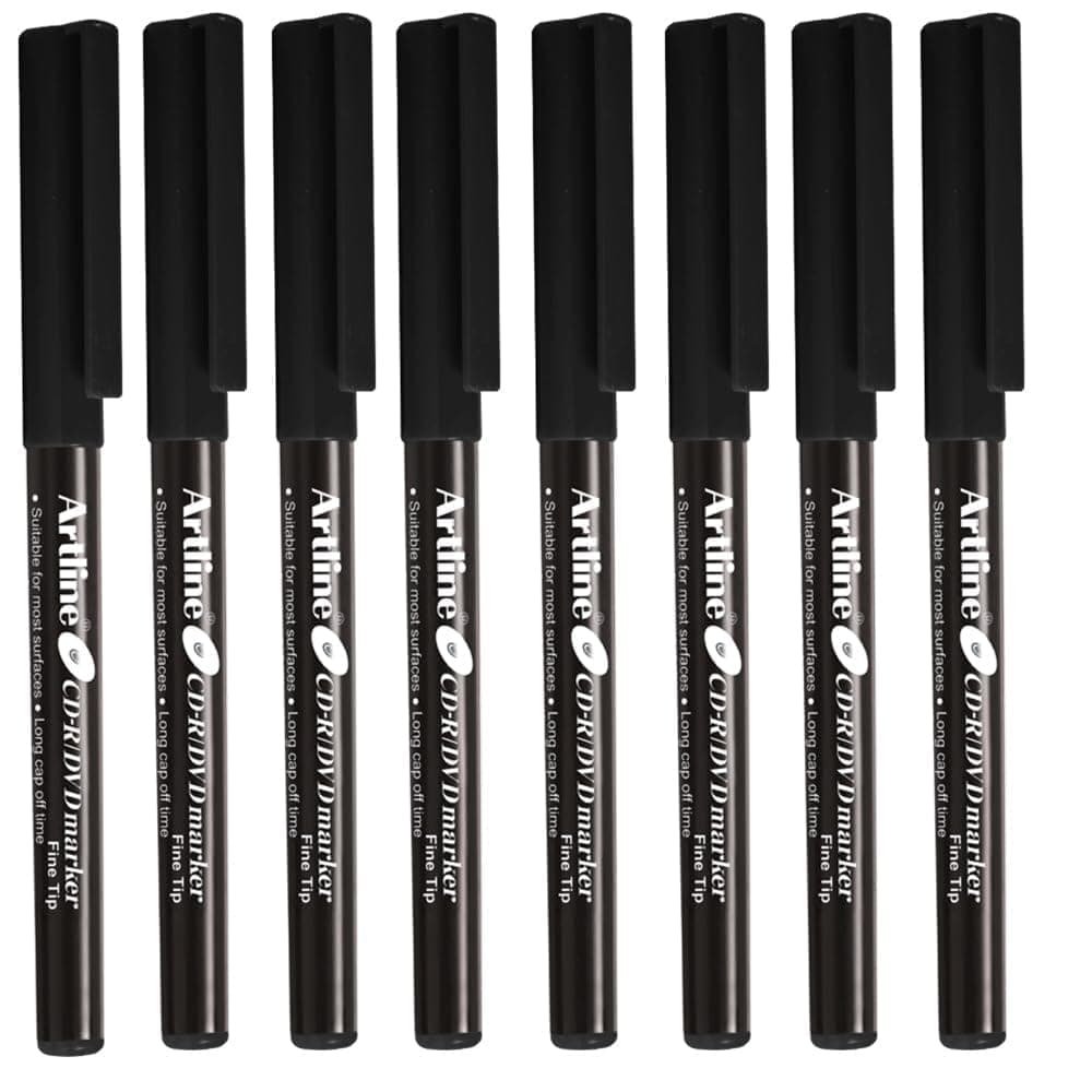 artline-cdr/dvd-marker-black-pack-of-10-x-5-packs-(50-dvd's-markers)-|-on-multiple-surface:-metal,-plastic/ohp,-glass/porcelain-&-carton1