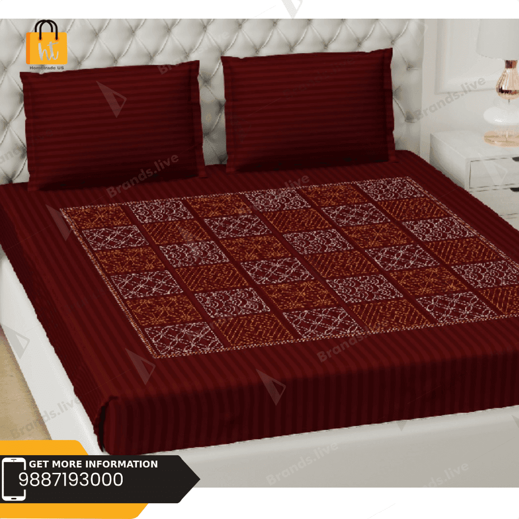 3001-hometrade-india-standard-king-size-(90*108-inches)-double-bedsheet-with-2-pillow-cover-rj-14-jaipur-lining-33471