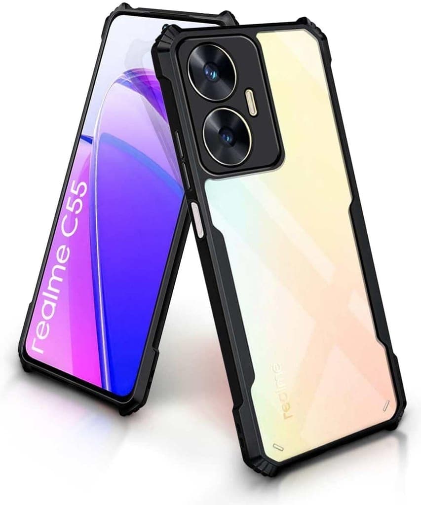 plugtech-slim-shockproof-case-|-matte-black-soft-|-drop-protection-|-precise-cutouts-|-premium-mobile-cover-for-realme-c55,-realme-narzo-n551