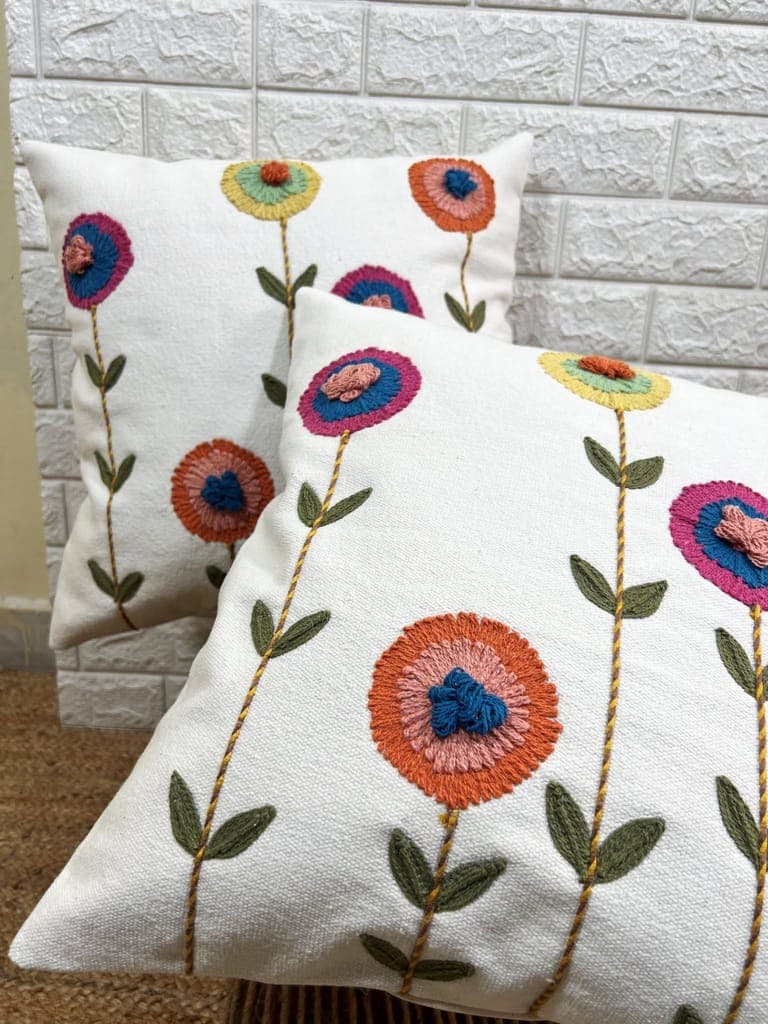 indihomecraft-handicraft-cotton-cushion-cover---hand-stitched-embroidery-decorative-art-boho-pillow-flower-shape-hand-made-pillow-cover-|-hand-stitch-square-shape-18x18-inches-cushion-cover,-set-of-21