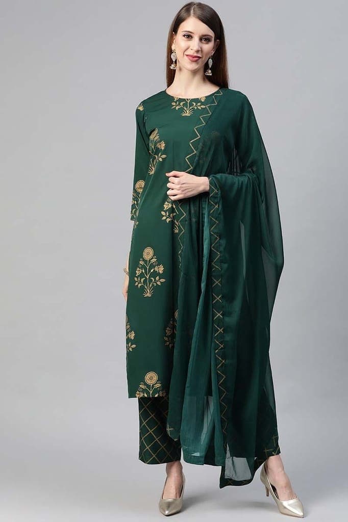 green-polyester-ethnic-motifs-straight-suit-set-pkskd10401