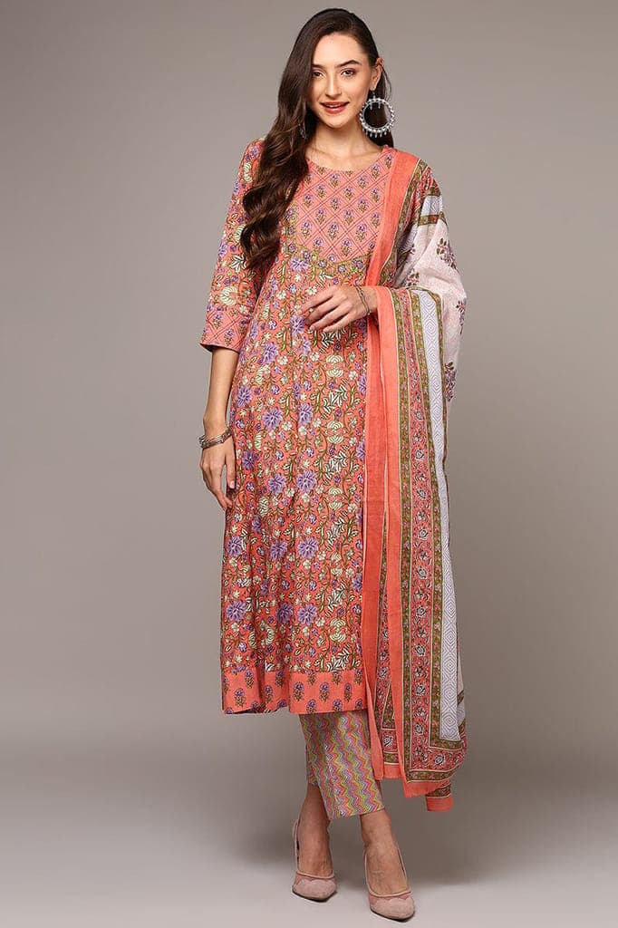 peach-pure-cotton-printed-flared-suit-set-vkskd19741