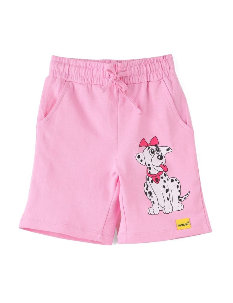 girls-shorts-cotton-french-terry-bon-bon-pink-“cute-dog”1